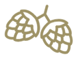 Illustrierter Hopfen als Symbol für Bittereinheiten.