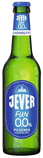 Flasche der Sorte Jever Fun 0,0 % – zur Detailseite des Produkts