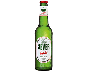 0,33 Liter Bierflasche der Marke Jever Light.