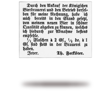 Eine altersgefärbte Karte enthält deutsche Schreibschrift auf hellem Grund.